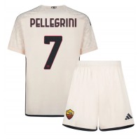 AS Roma Lorenzo Pellegrini #7 Bortedraktsett Barn 2023-24 Kortermet (+ Korte bukser)